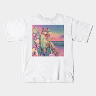 Surfing cat Kids T-Shirt